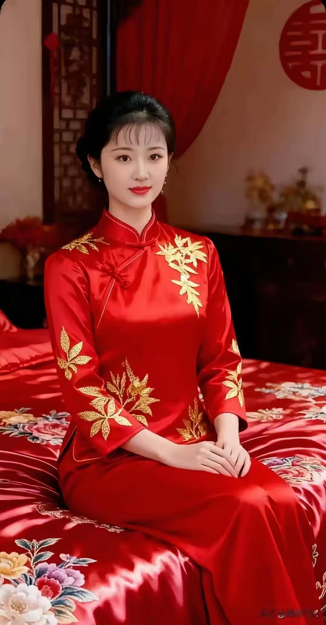 忆秦娥·红娘喜
红娘客，
孤身一袭红衣色。
红衣色，
红床焕彩，
喜牵佳匹。
