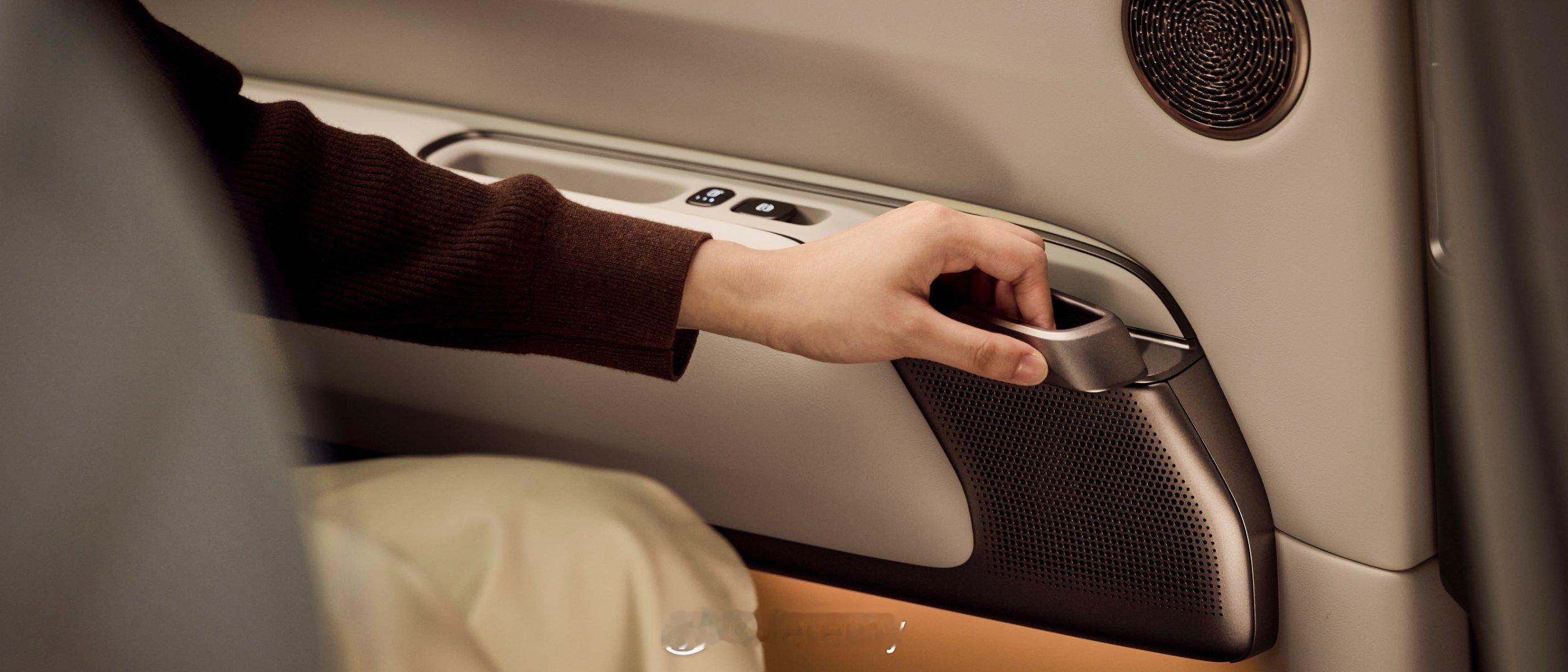 理想L9 Livis的这个半隐藏式机械门把手设计，绝对是设计为功能服务的典范了。