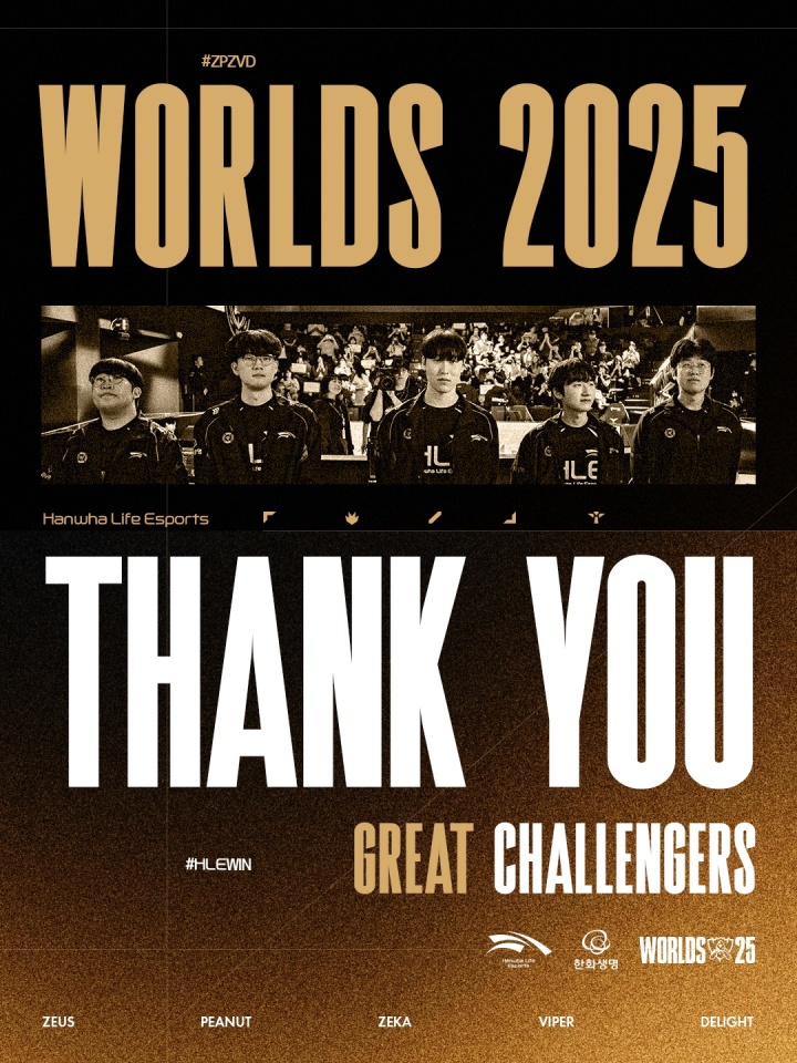 HLE社媒赛后发文：今日赛果令人遗憾，队员们已拼尽全力至最后