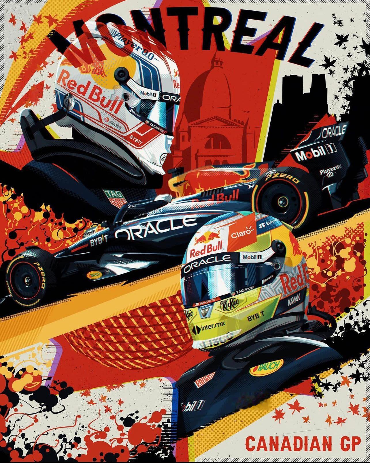 2023F1加拿大大奖赛~红牛车队海报#2023F1加拿大大奖赛# ​​​#F1