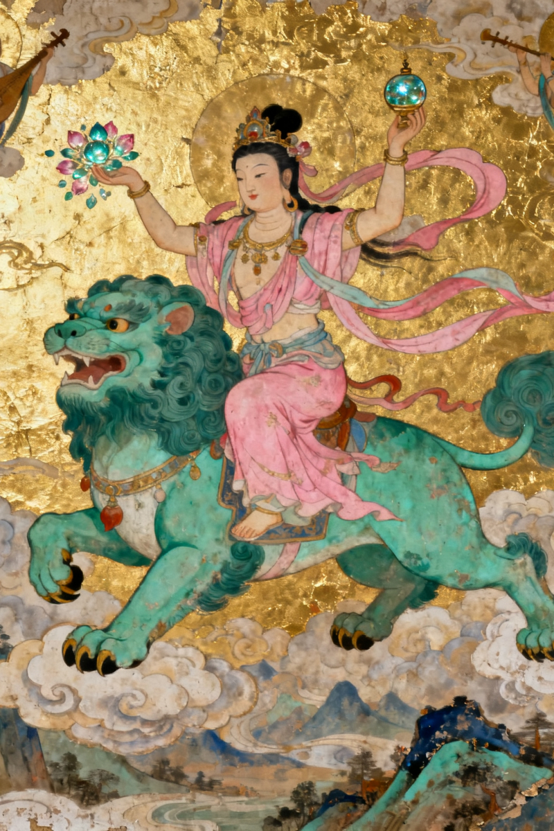 恳请文殊菩萨加持，赐我职场智慧。愿思路清晰、决策英明，遇难题有良策，与人共事和睦