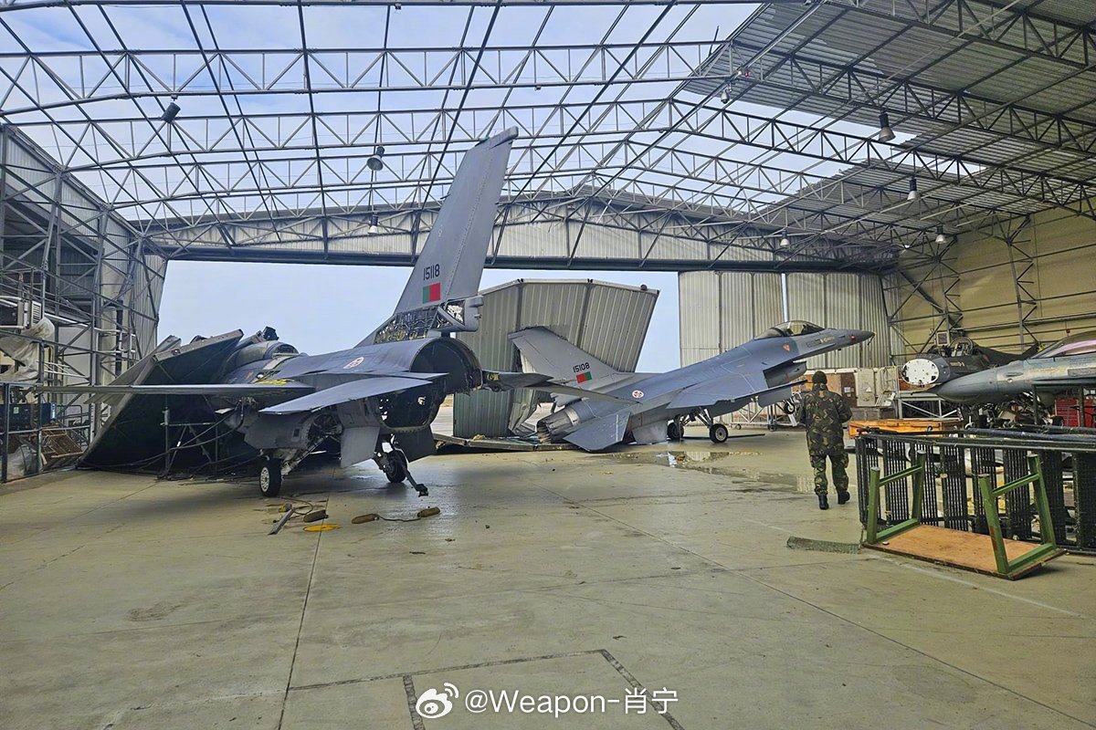 烽火问鼎计划 昨天，受克里斯汀风暴影响，葡萄牙空军第五空军基地至少有两架F-16