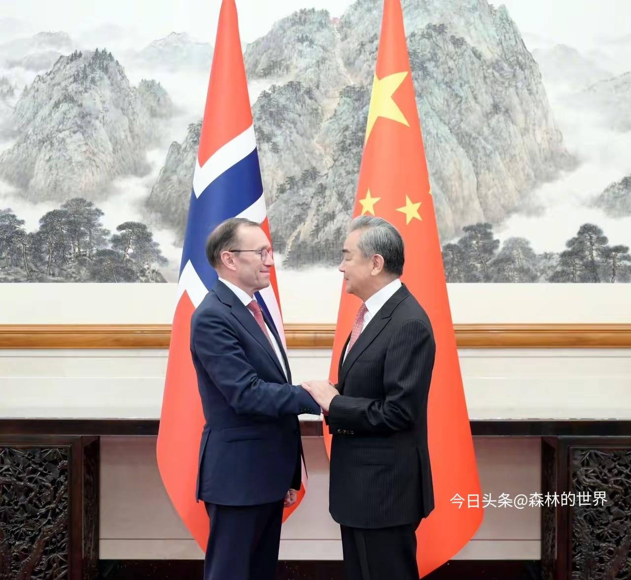 王毅外长在北京和挪威外交大臣艾德凑一块儿会谈，没整啥花哨的，净聊实在事儿。中方说