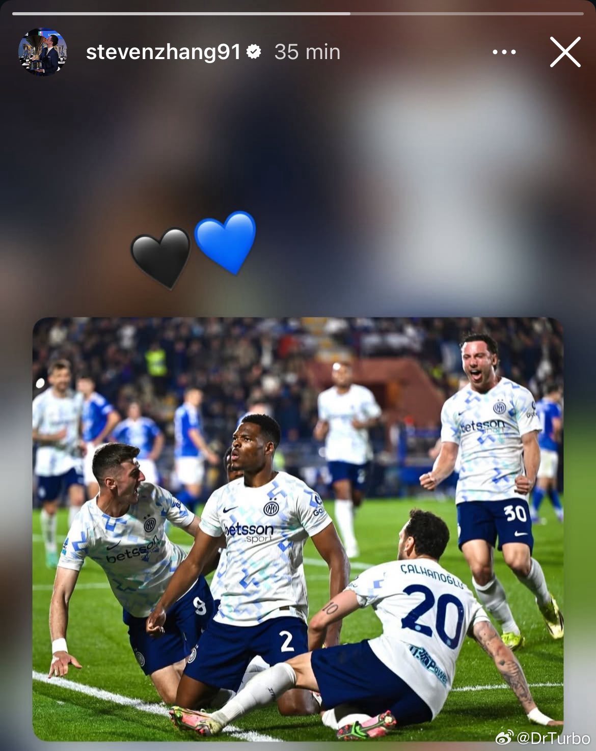 张康阳社交媒体👇科莫3比4国际米兰国际米兰热点现场 永远🖤💙 