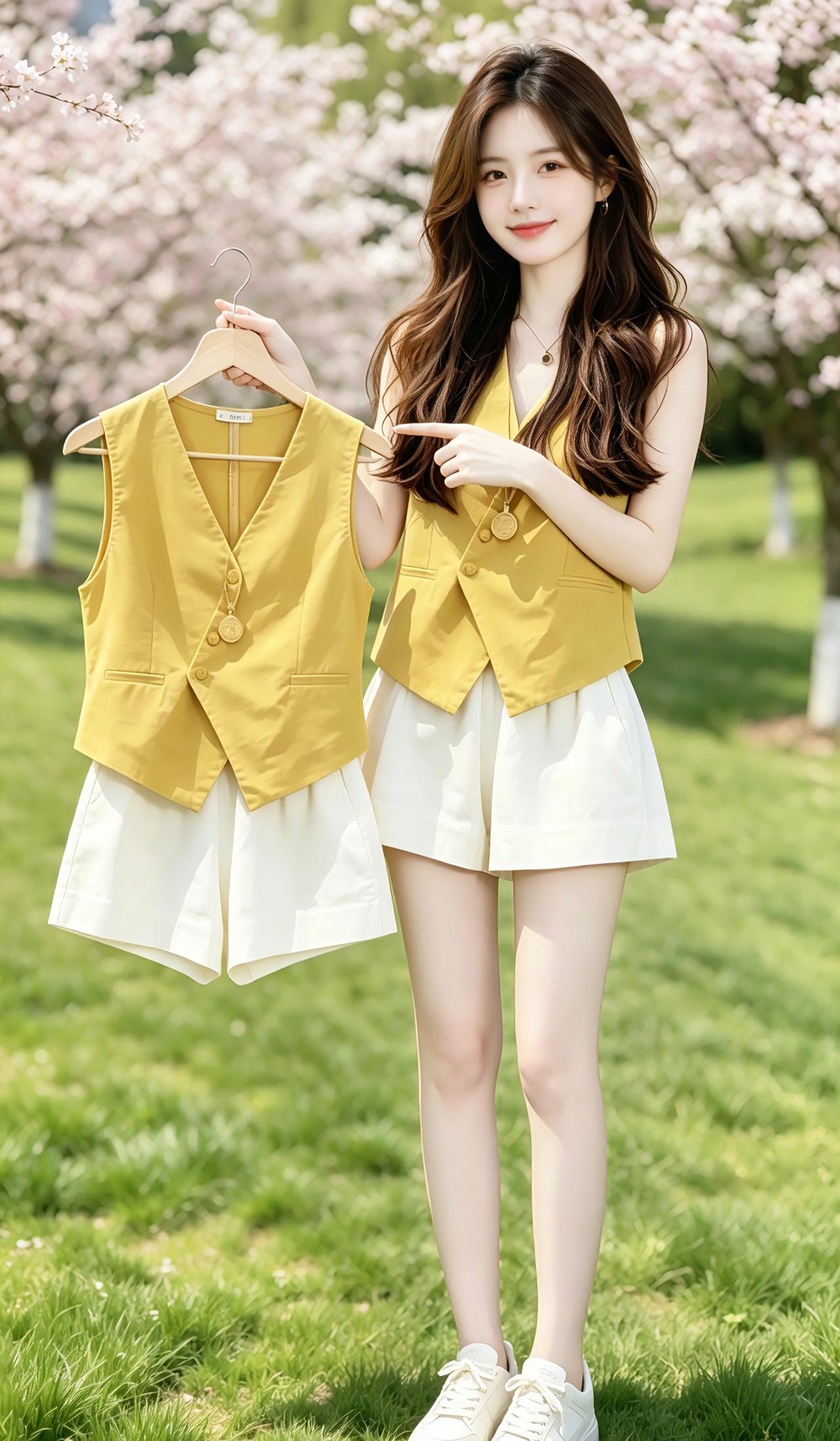 百搭款马甲+半身裙 小马甲套装 显瘦韩系时髦吊带背心套装 @DOU+小助手 @抖