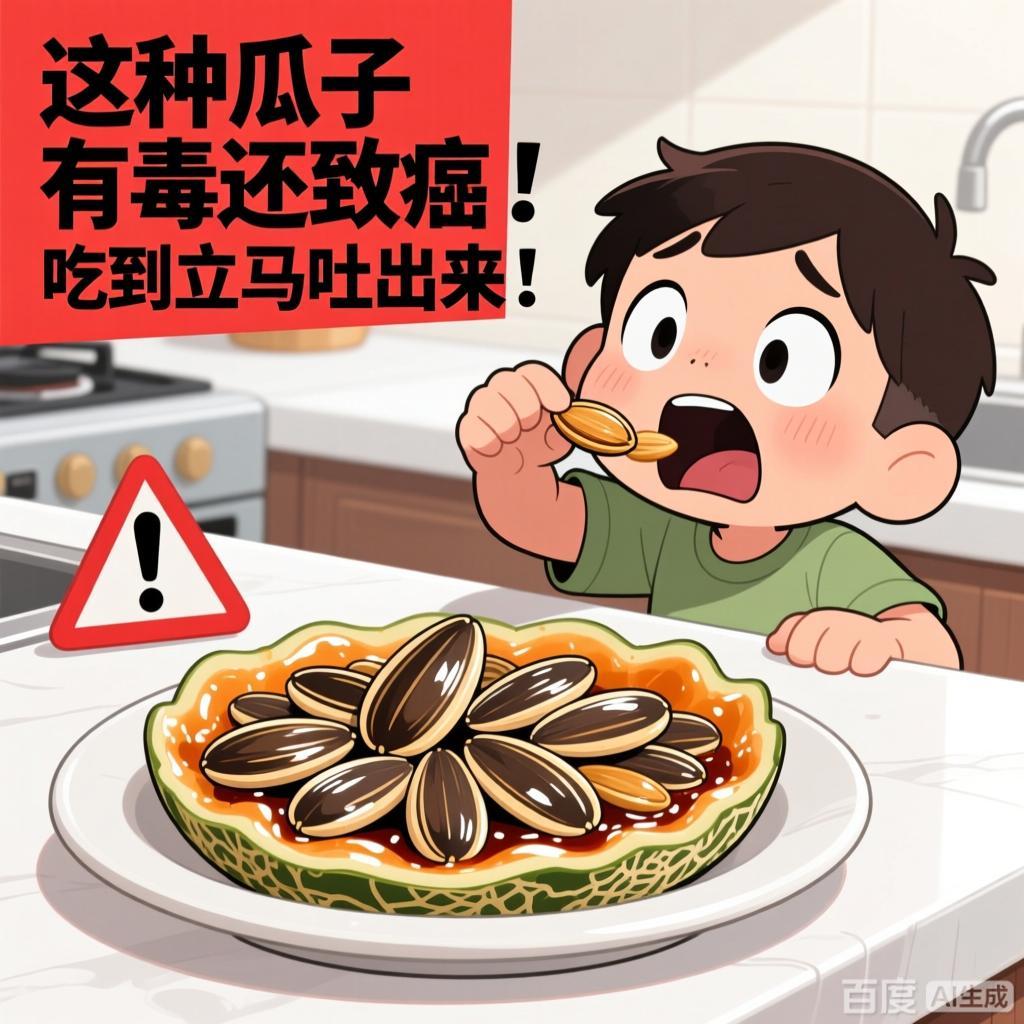 嗑瓜子的时候难免会吃到有些发苦的，很多人会多吃几颗把苦味压下去，千万不要！遇到这