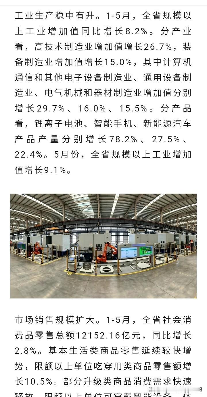河南工业真的要雄起了，在工业这一块河南真有可能后来居上，前5个月河南工业增速竟高