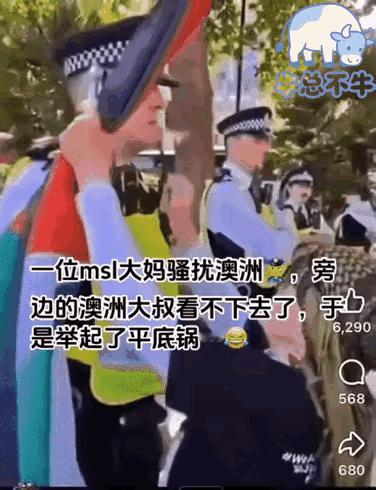 路见不平就出手，骚扰警察的大妈就得这样的大爷来收拾。