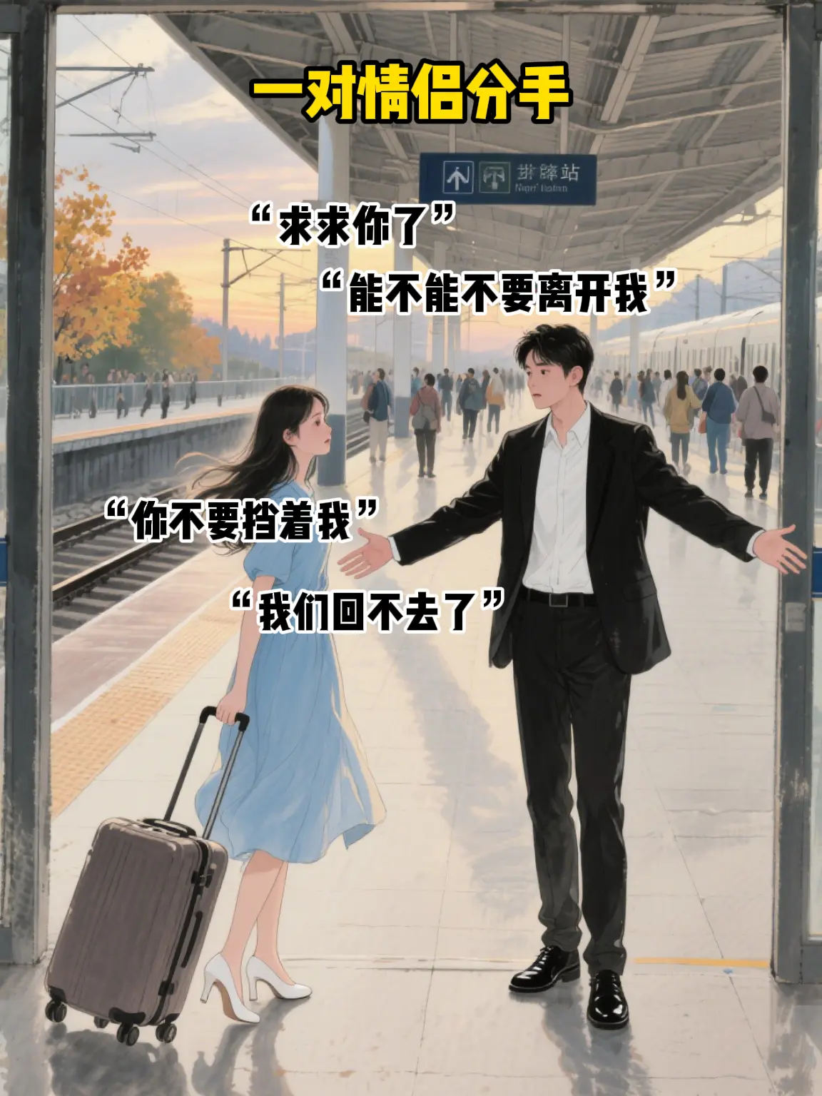 一个要走的人，你开再快的车也追不上！。