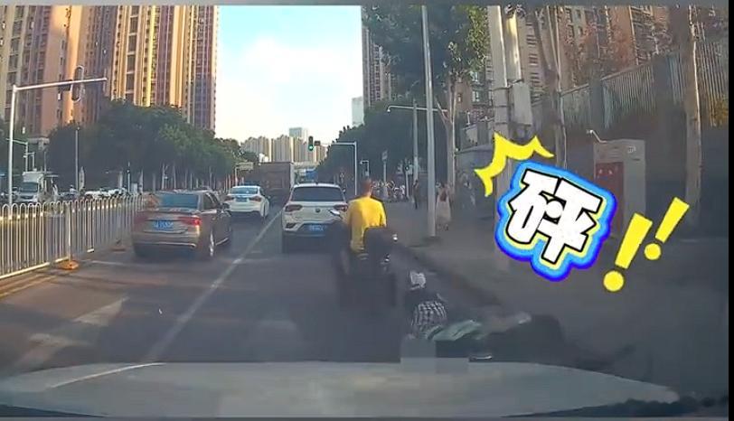男子强行超车剐倒骑车女子后逃逸 武汉交警接到网友举报后连夜办案，对肇事逃逸男子进