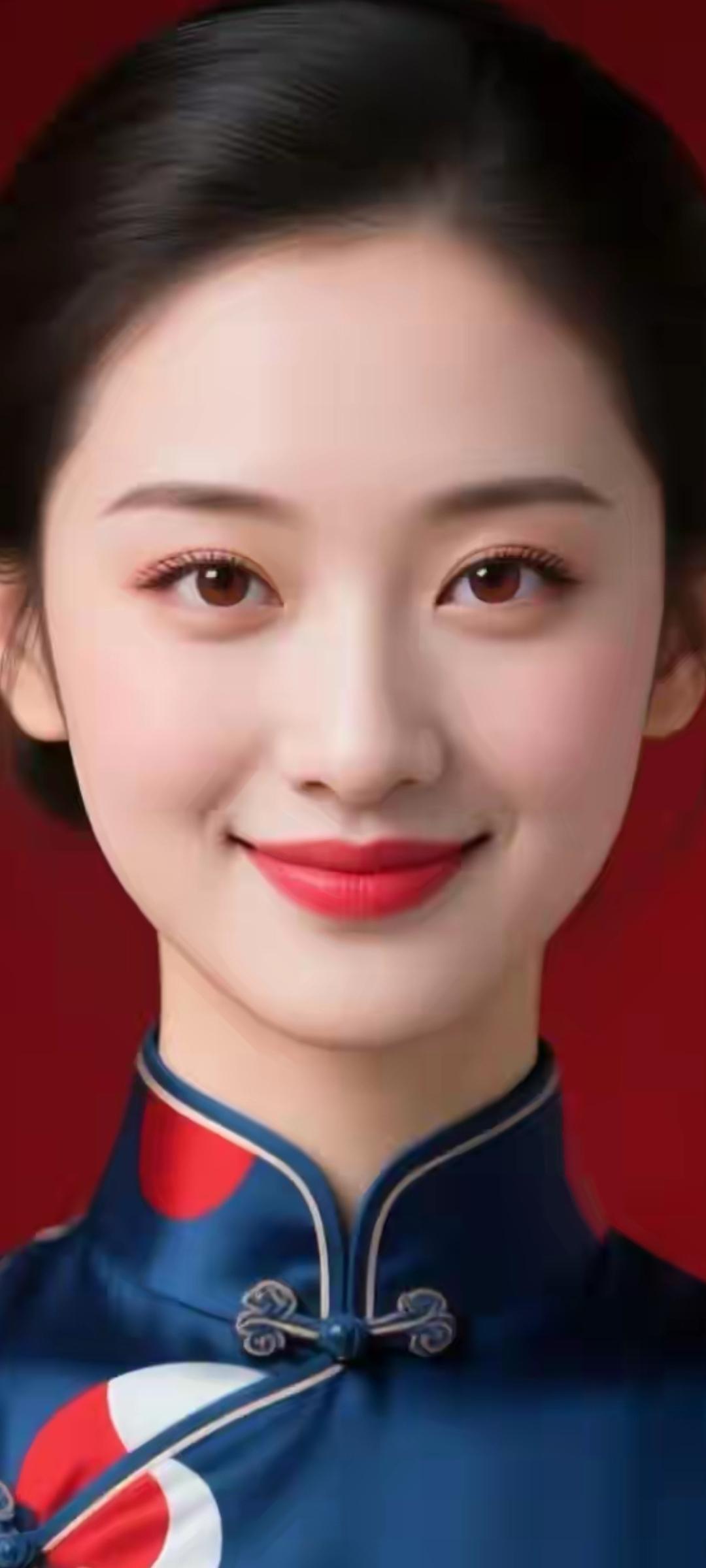 优雅旗袍，东方韵味，笑靥如花