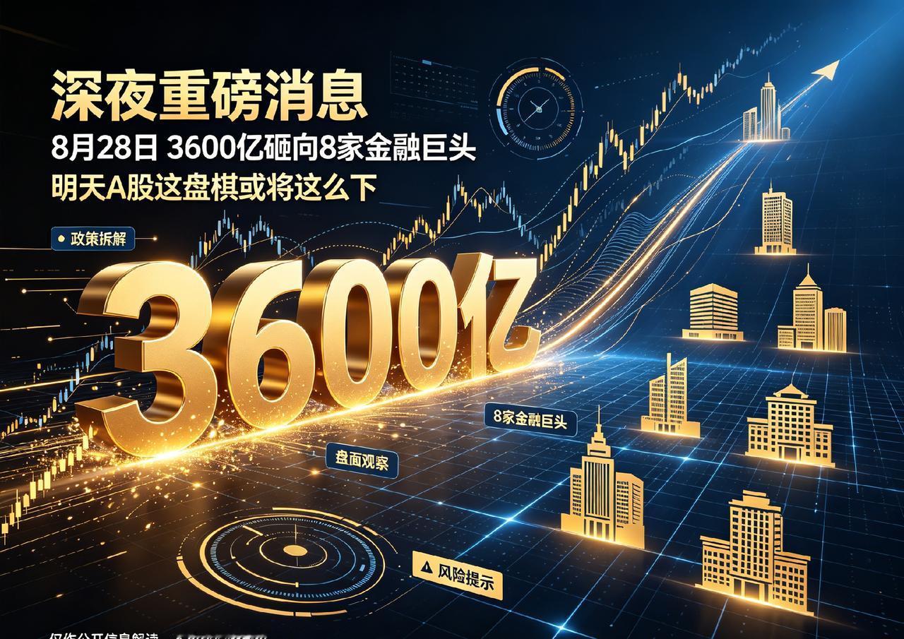 深夜重磅消息｜9月6日3600亿砸向8家金融巨头，明天A股这盘棋或将这么下
 