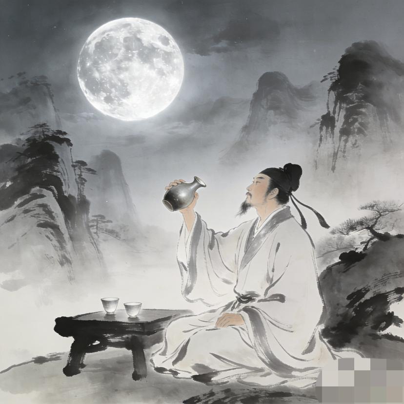 李白生于西域碎叶城，五岁随父迁居蜀中。少年时便显露非凡才华，十五岁已能作赋，二十