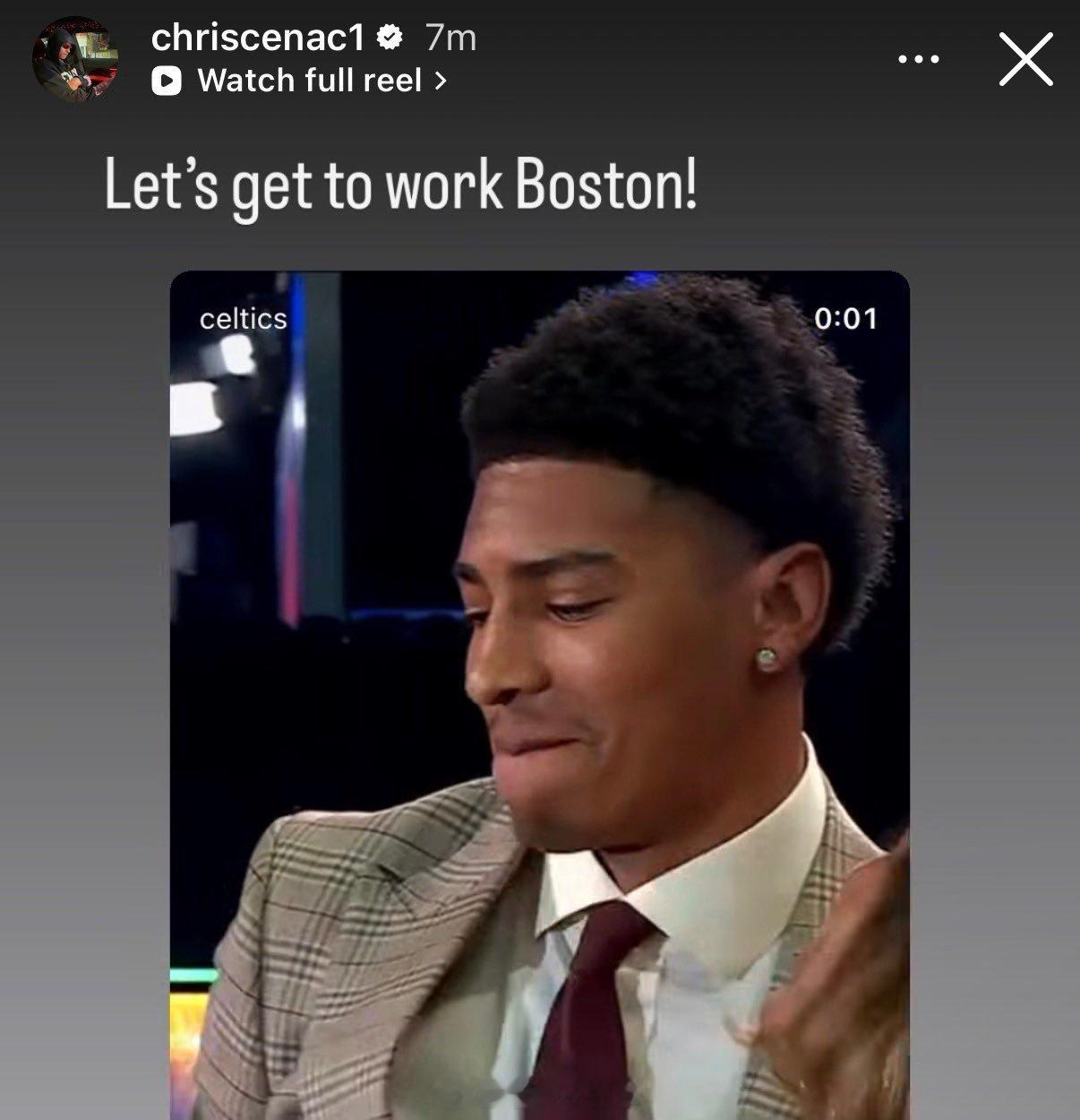 “Let’s get to work Boston！” 