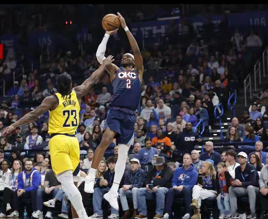 残阵步行者117-114爆冷掀翻联盟第一雷霆 3人20+建功 亚历山大空砍47分