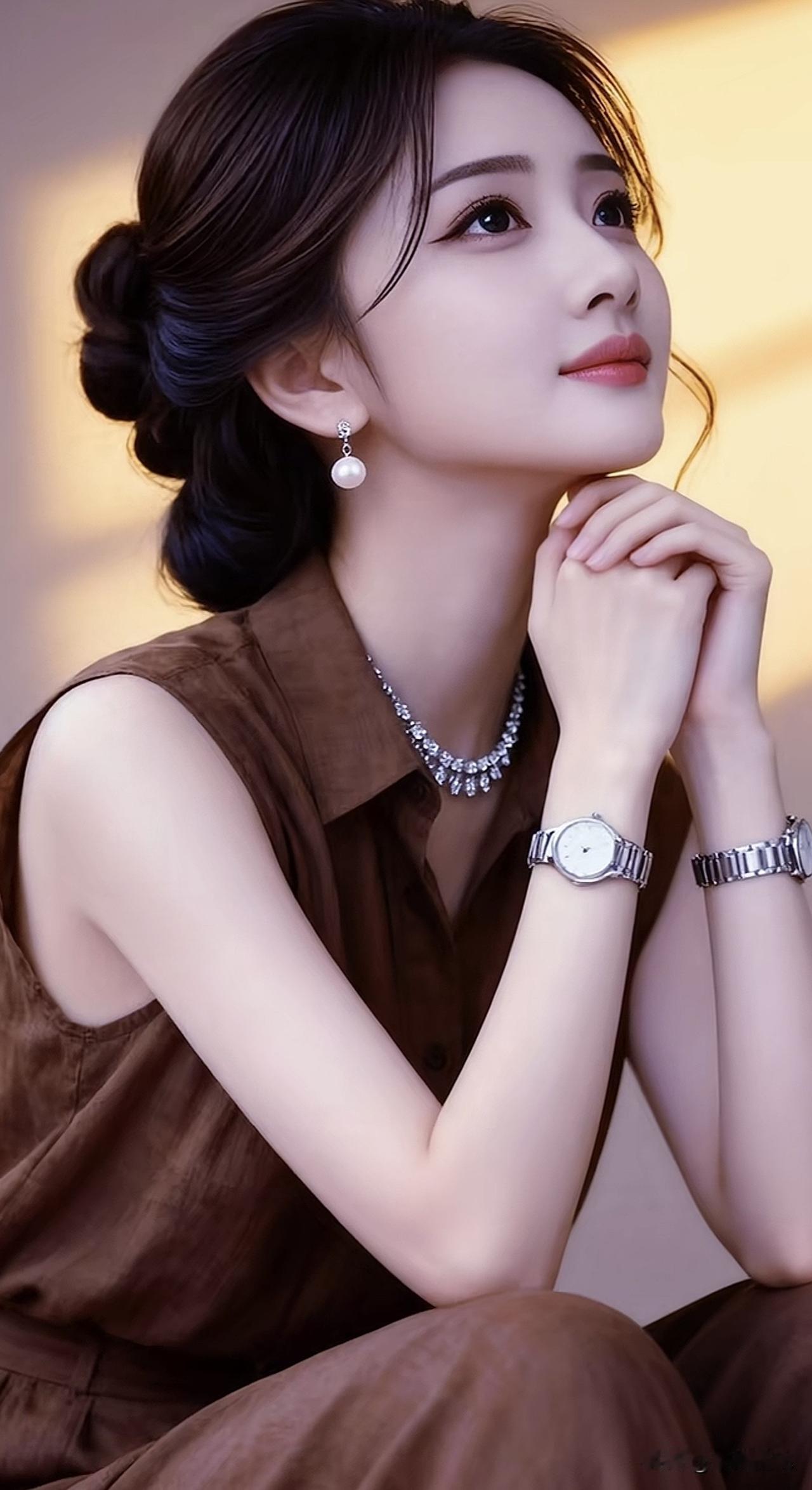优雅气质，珍珠耳环与手表的完美搭配，尽显女性魅力。轻奢耳环女 温柔珍珠耳钉 珍珠