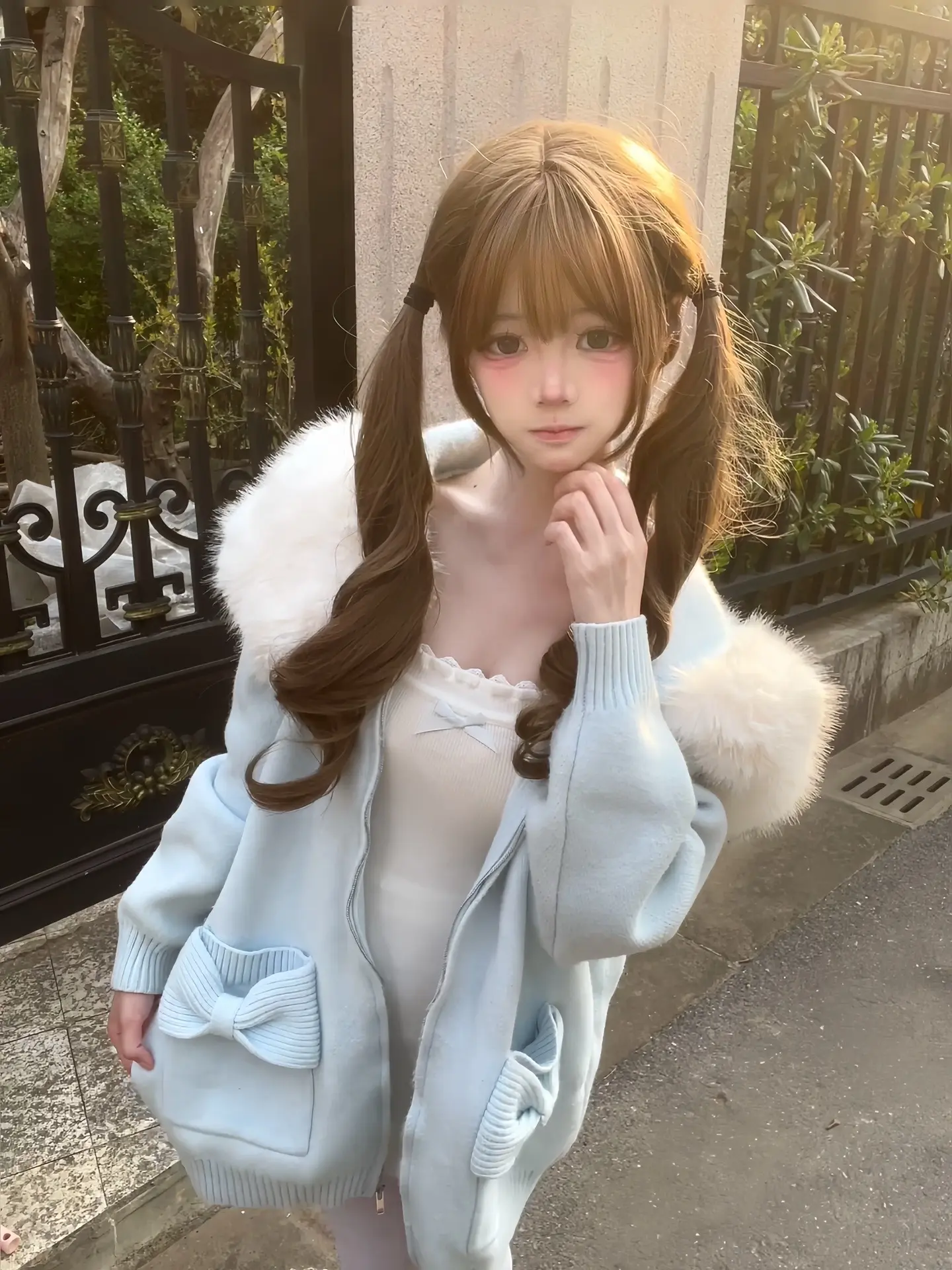 喜欢镜头里的每一个瞬间和当时的自己 蓝色系穿搭