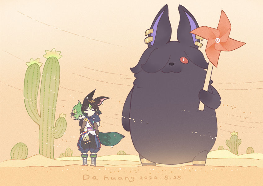 【赛诺】经典龙猫构图Cr：oO大黄Oo#原神# #原神5.0版本# ​​​