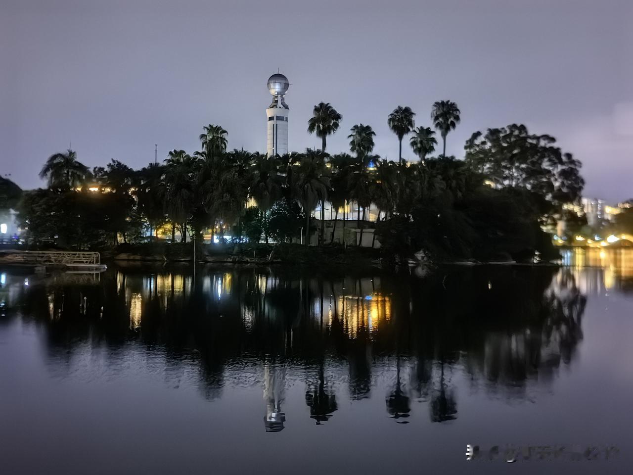 福州西湖公园夜色
