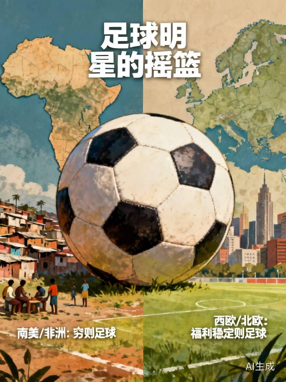 其实观察一下就能发现，这个世界上出产足球明星比较多的国家就两类，第1类是那种比较