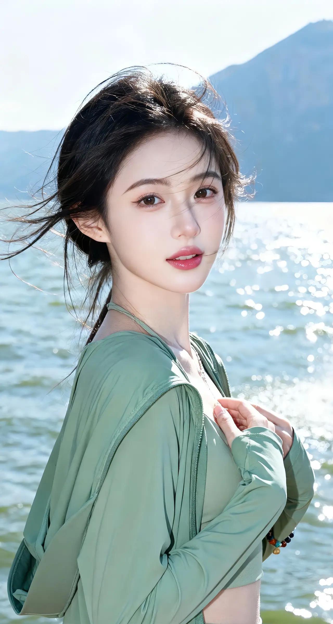 天美少女，动人微笑