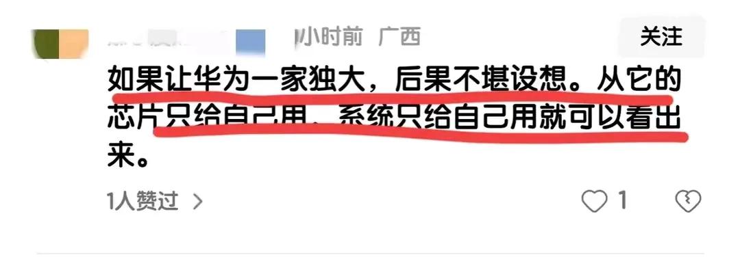 苹果可以一家独大，高通可以，英特尔也行，怎么华为就不行了呢？华为本无一家独大之意
