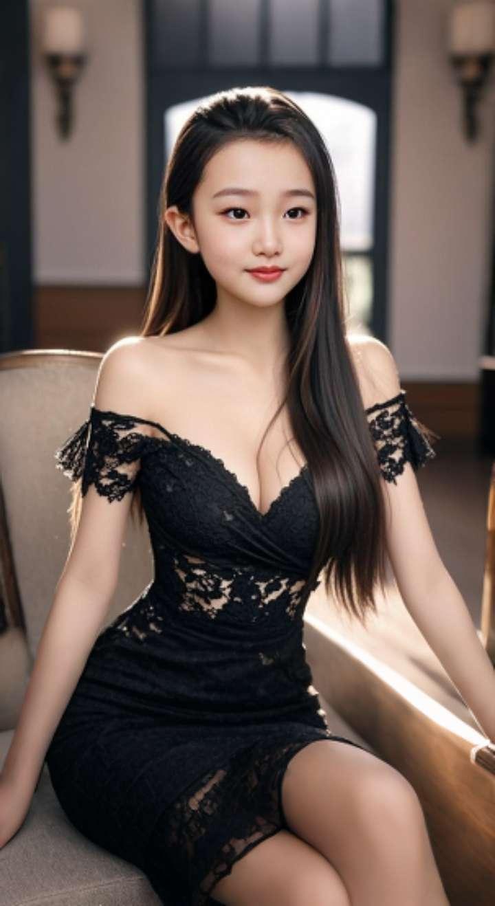 AI扩图 AI典雅佳人