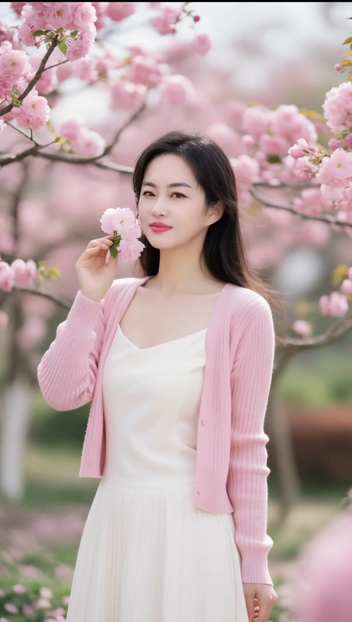 AI玉兰清新照 随变ai随便玩  浪漫樱花粉色系穿搭攻略