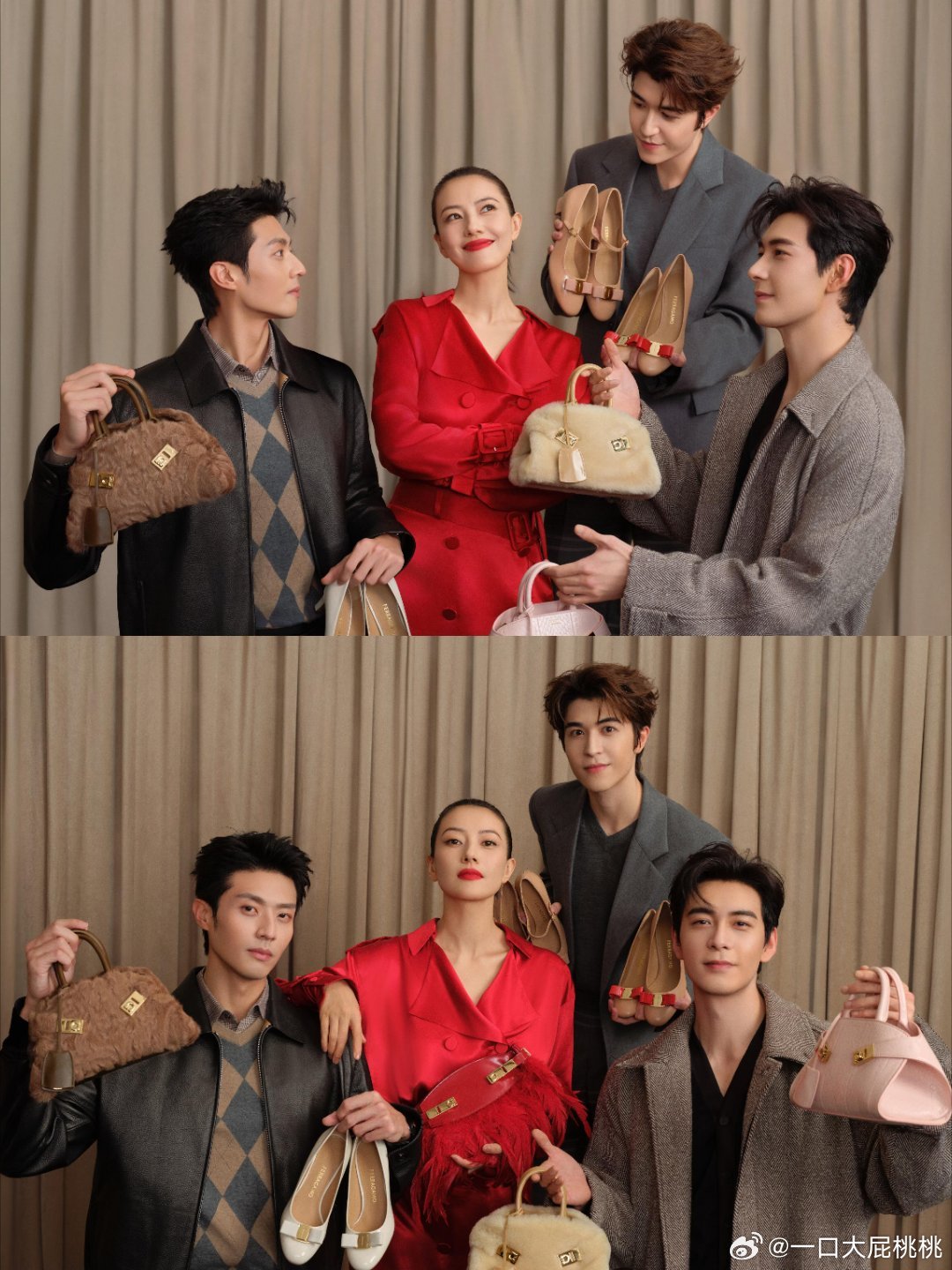 品牌大使高圆圆，陈星旭、陈靖可、尹浩宇一同亮相菲拉格慕FERRAGAMO成都IF