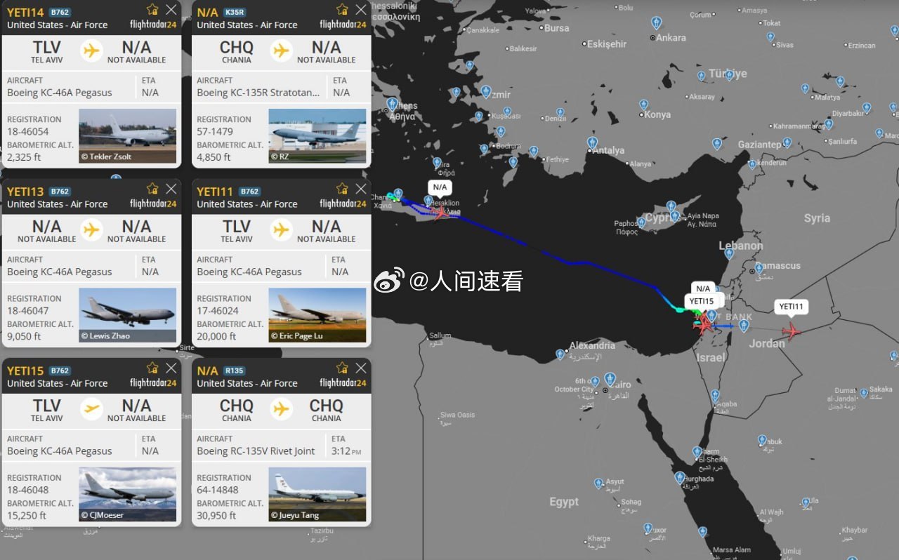 美国空军正在开展大量行动一架美国空军 RC-135W Rivet Joint 信
