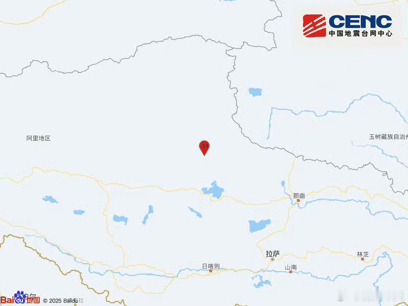 地震快讯中国地震台网正式测定：12月11日19时59分在西藏那曲市双湖县（北纬3