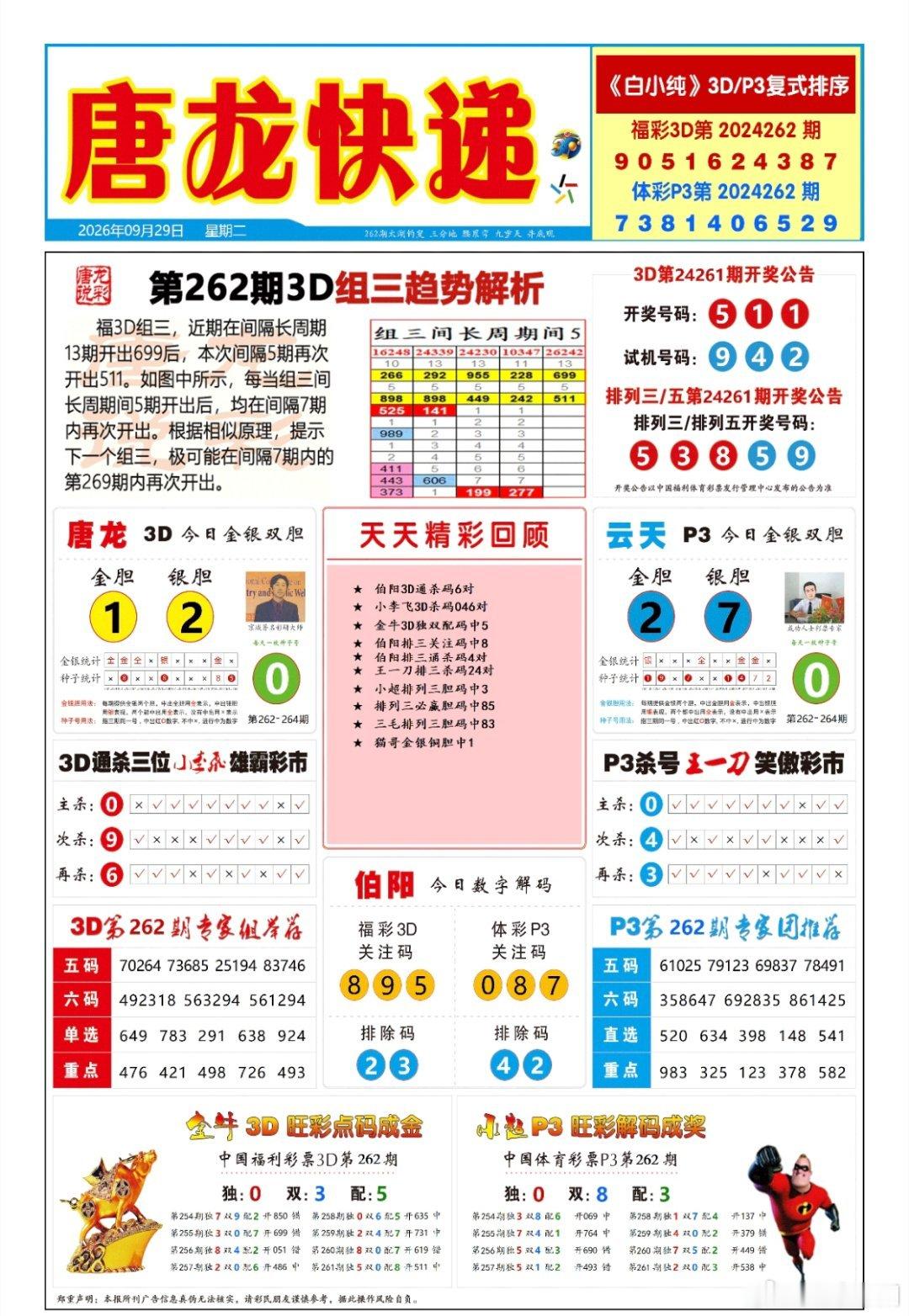 262期排三六码直选定位【432中1040】百位 013          67