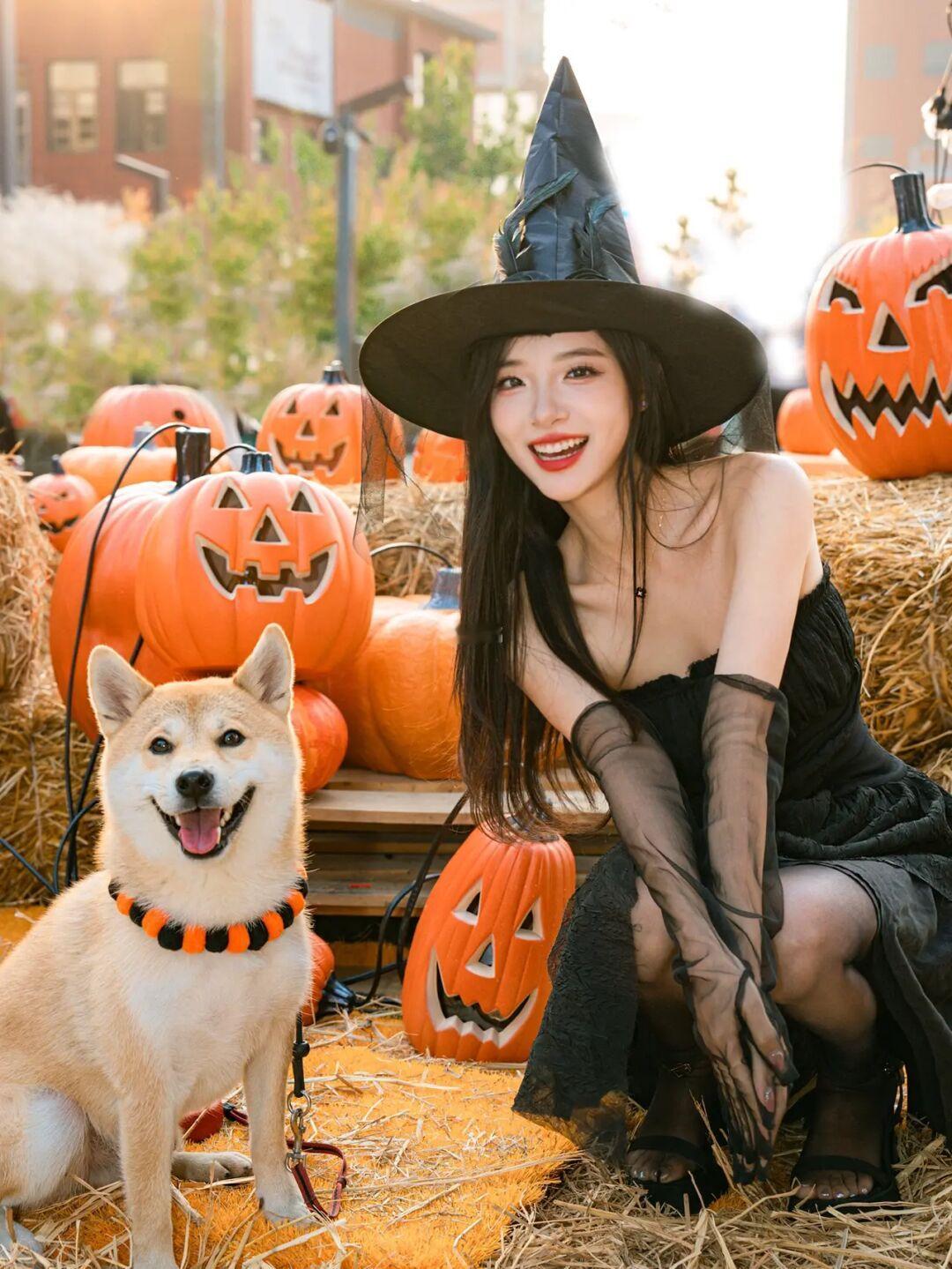 🍁XXXXL女巫帽惊现南瓜小镇🎃北京拍照🌙✨