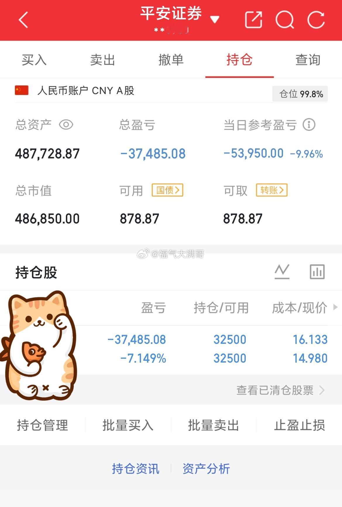 挑战80做到200（第24天）目前资金：487728当日参考盈亏：-53950目