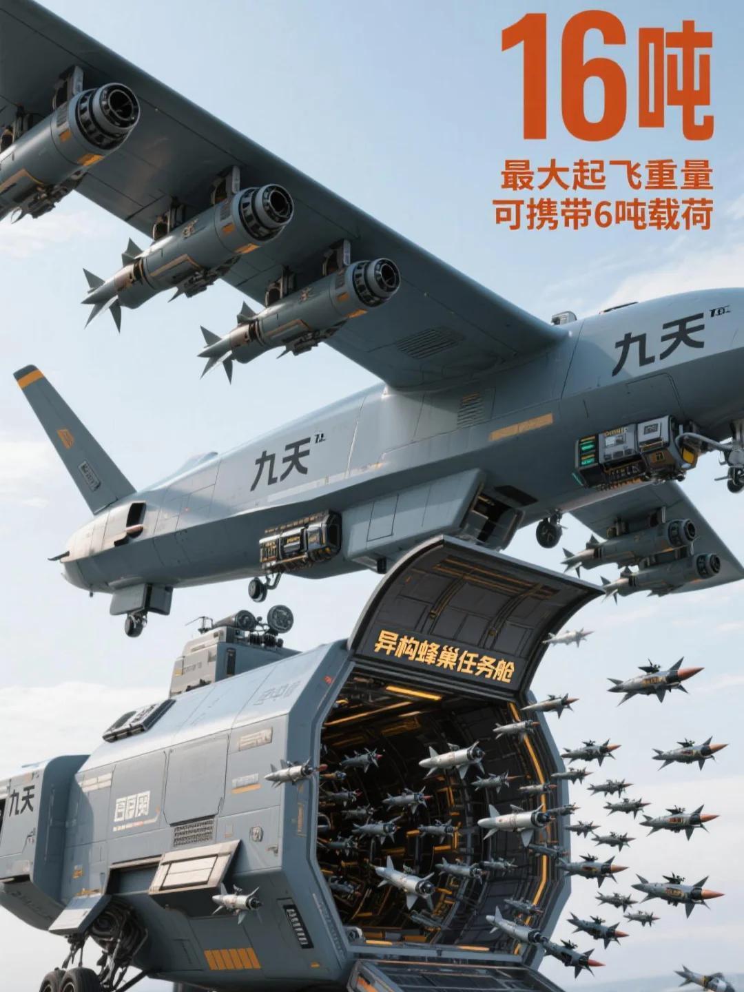 中国“九天”无人机成功首飞，我们更关心这款“空中航母“在未来战场上的用场。

2