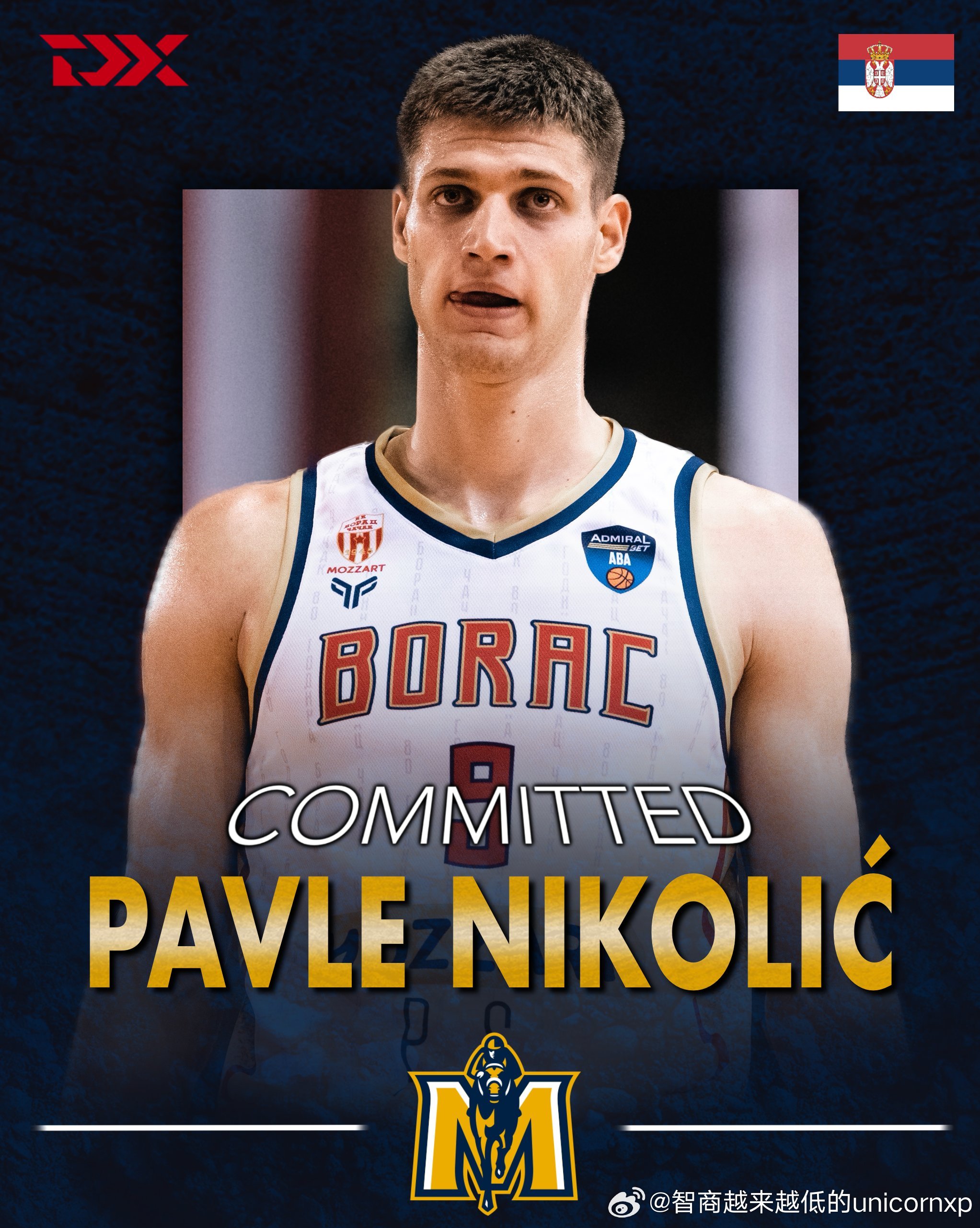 塞尔维亚锋线Pavle Nikolic(2005-201cm-F)承诺Murra