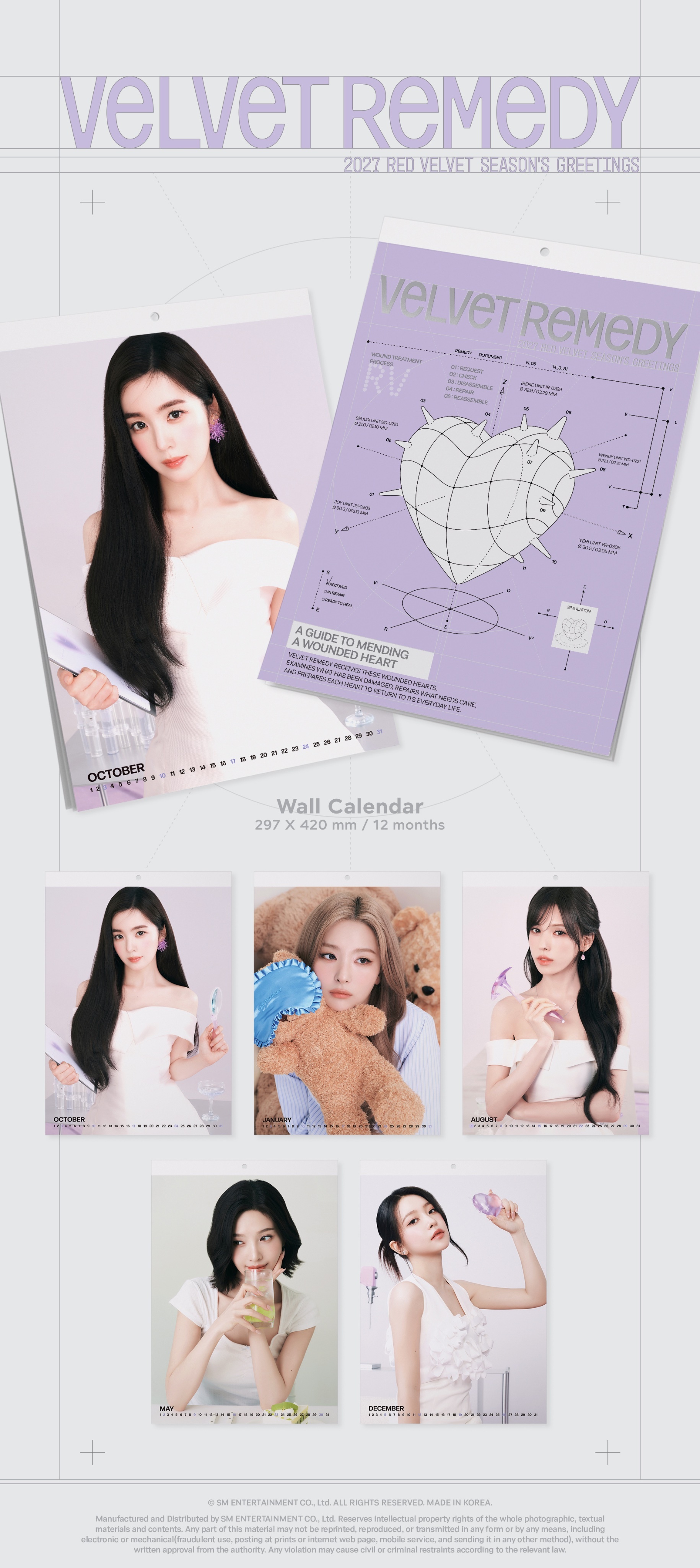 261012【RVsmtown】2027 Red Velvet WALL CAL