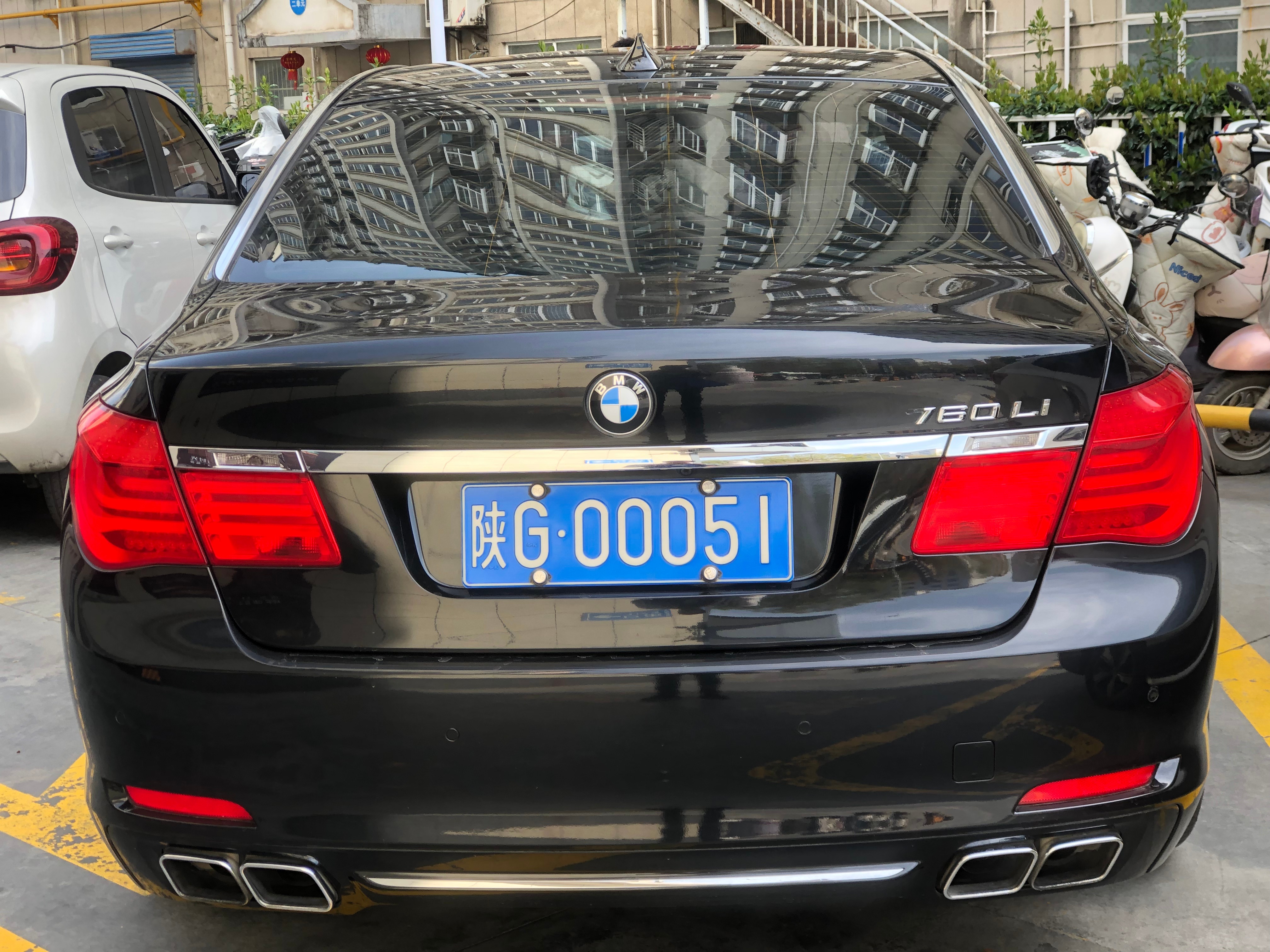 全球车牌 陕G00051宝马760Li 安康·万友水果蔬菜超市(高新店)