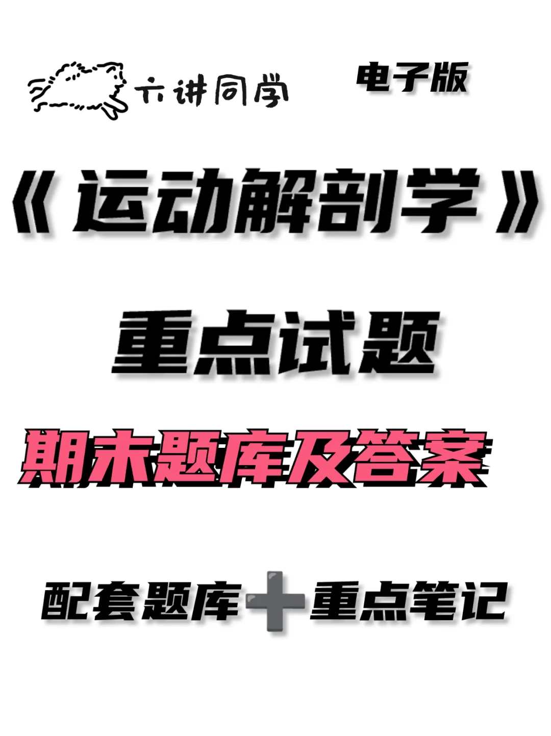 《运动解剖学》期末试题及笔记整理🔥