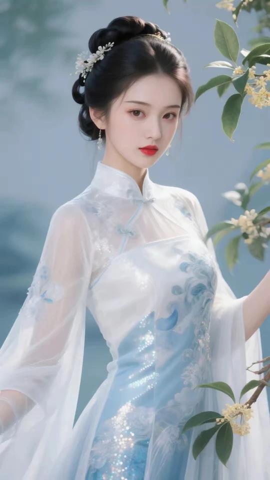 清水出芙蓉，天然去雕饰
冰肌玉骨，明眸皓齿
出水芙蓉，秀色可餐
天生丽质，国色天