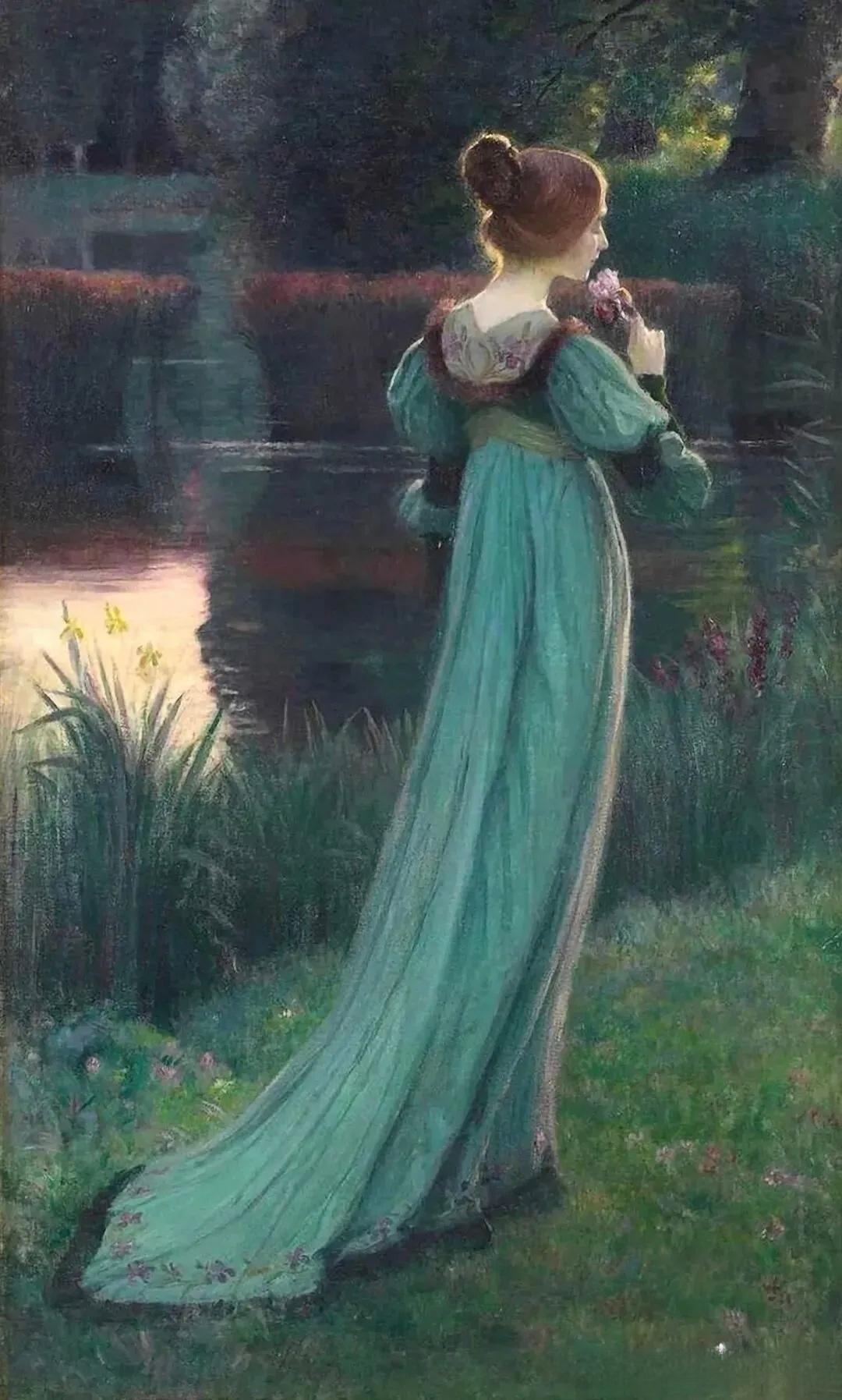 梦幻花园里，优雅女子静享自然之美，就像那位25岁靠阳台走红的姑娘。她把阳台打造成