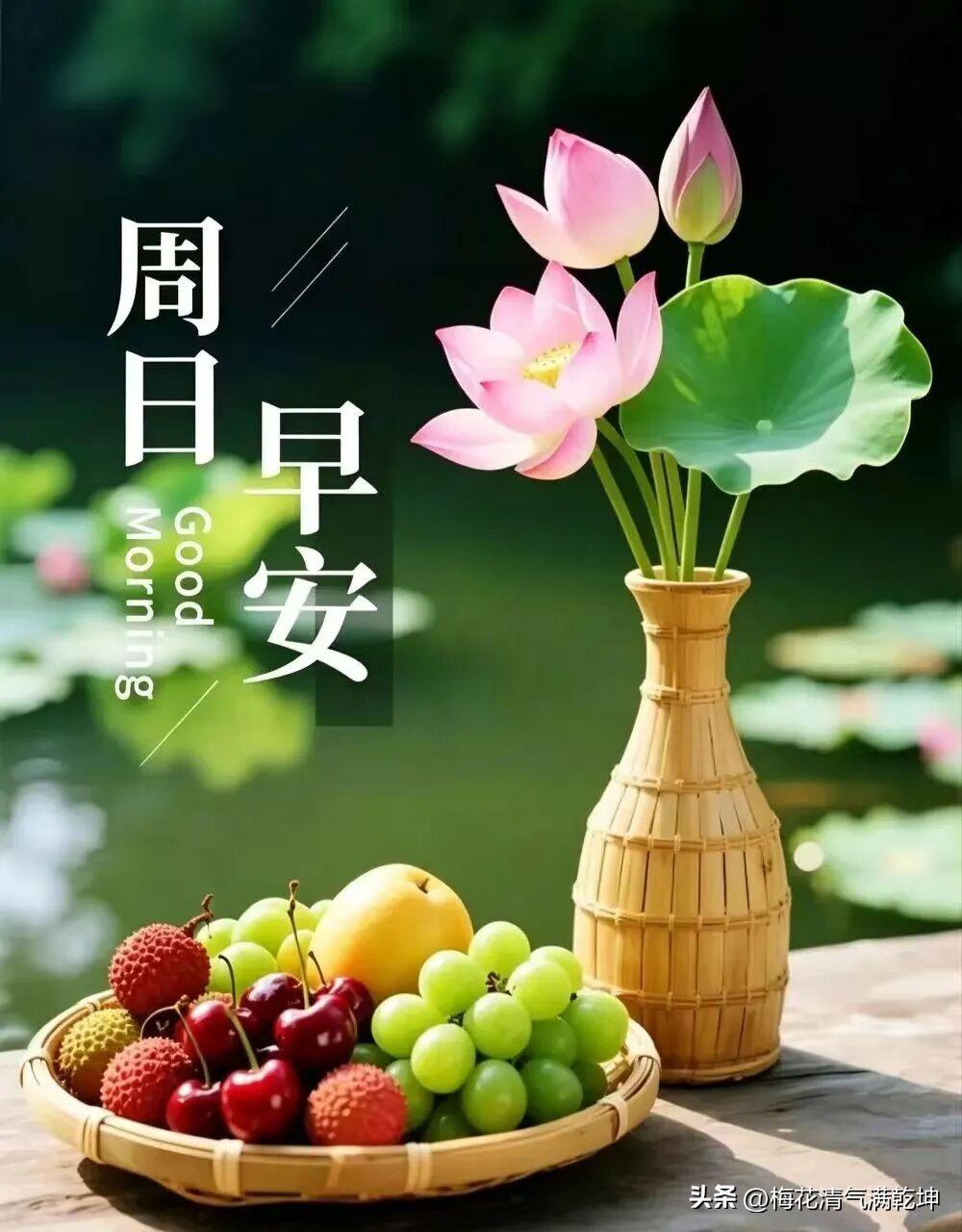 2026/07/26/（农历六月十三）星期日早安！美好的一天从清晨开始！🌹🍇