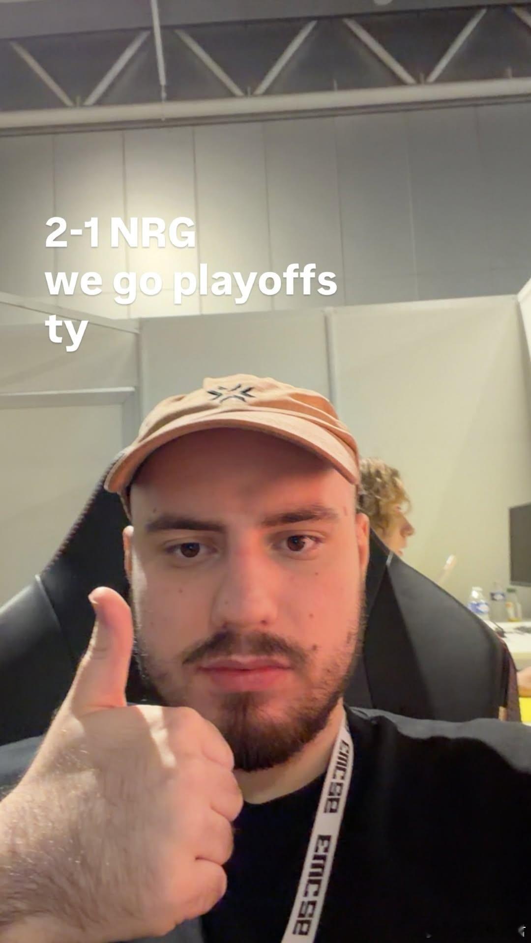 Derke赛后发文：2-1 NRG，我们进入季后赛了vit对阵nrgewc电竞世