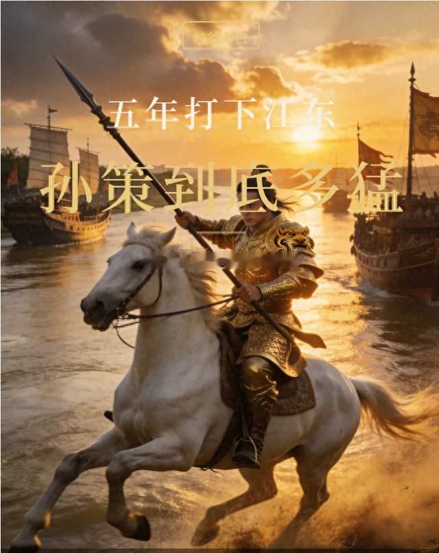 峡谷里开船的孙策，正史里曹操叫他"猘(zhì)儿"，说:难与争锋