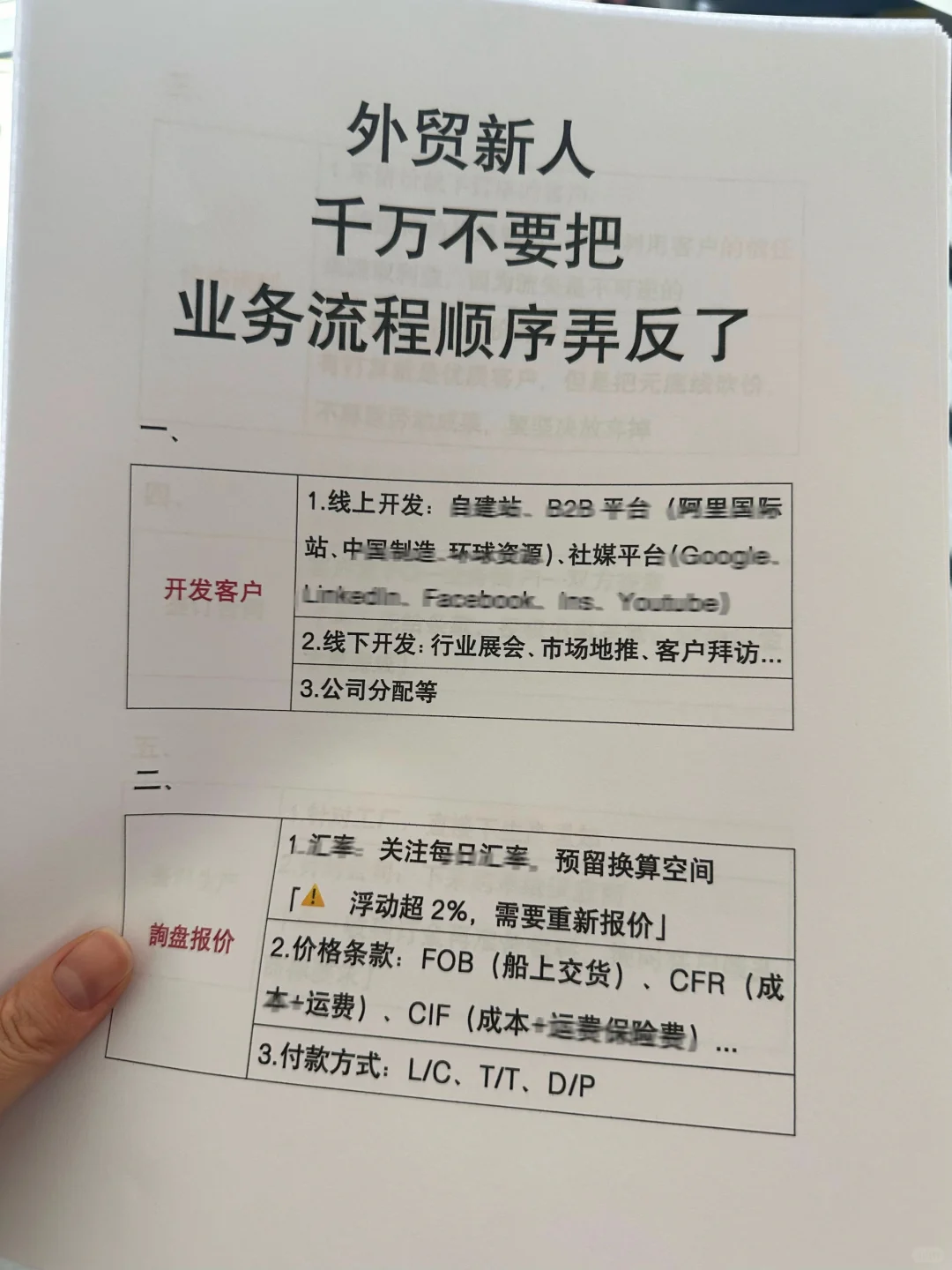 外贸新人千万要把业务流程理顺了！