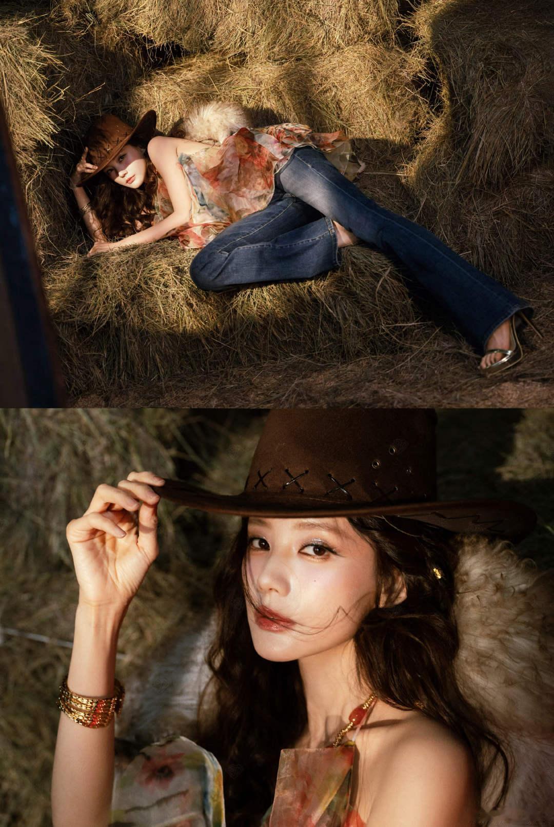 李一桐 牛仔风造型师真的太会了！给李一桐搭的牛仔风又灵又好看，又美又飒，越看越上