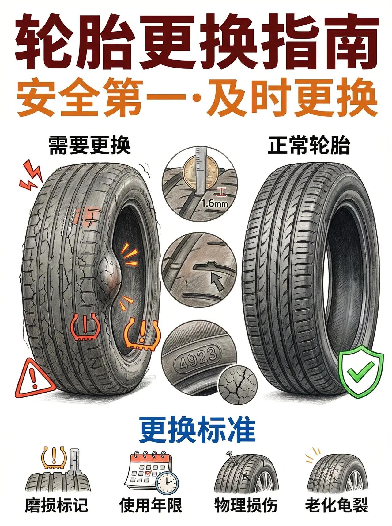 轮胎更换指南。