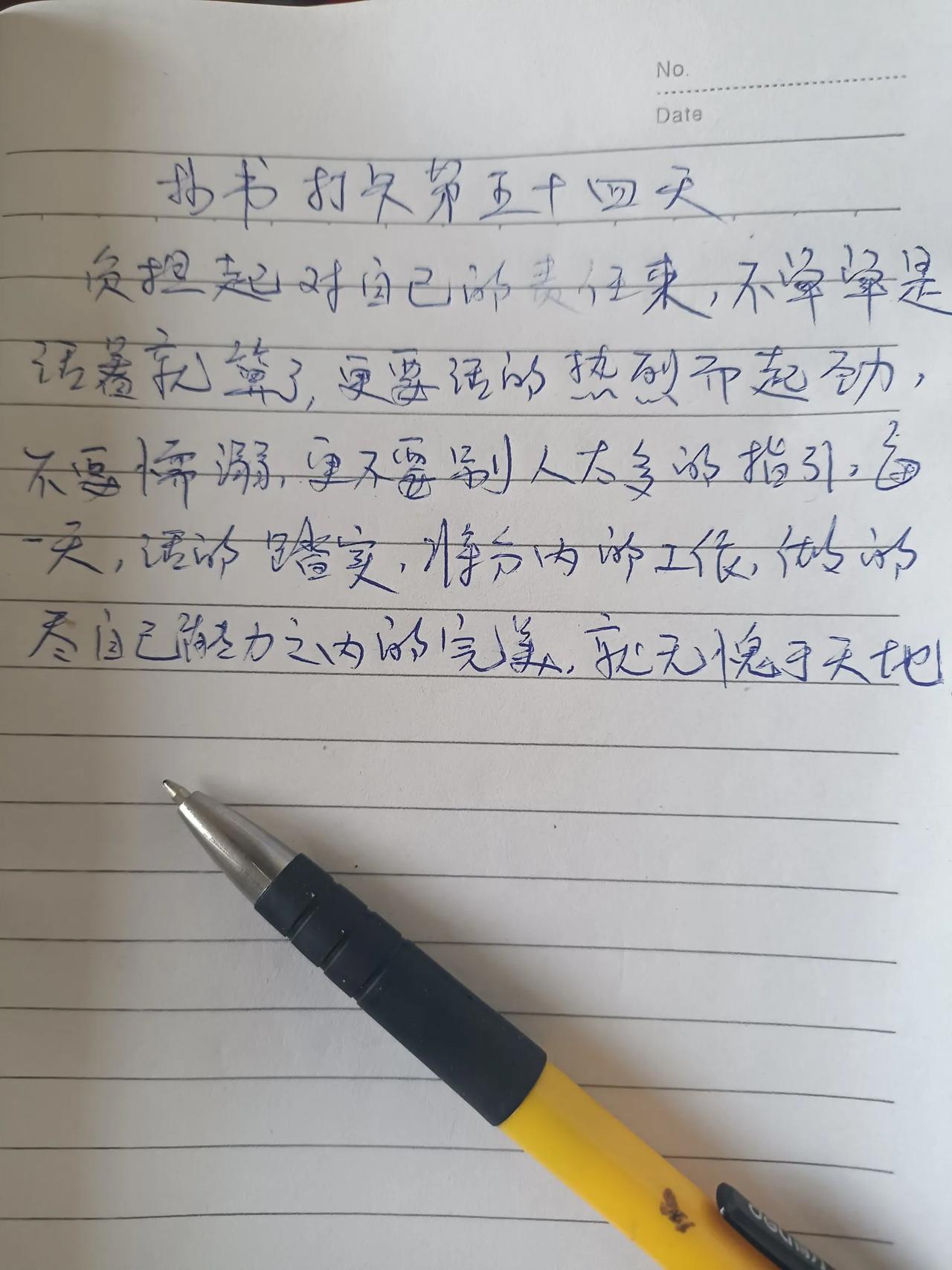 #秋日抄书打卡#抄书打卡第五十四天。五十四天的抄书，不管有无收益，展现量多少从没