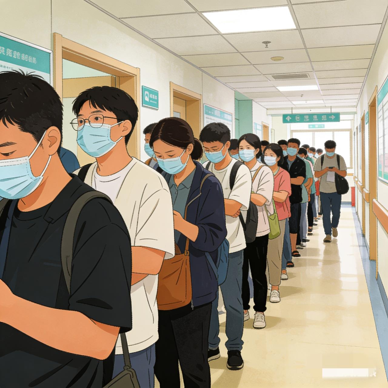 真没想到，就给孙子开个治疗流感的药，医院排队的就从诊室排到门口！
 
本来小孙子