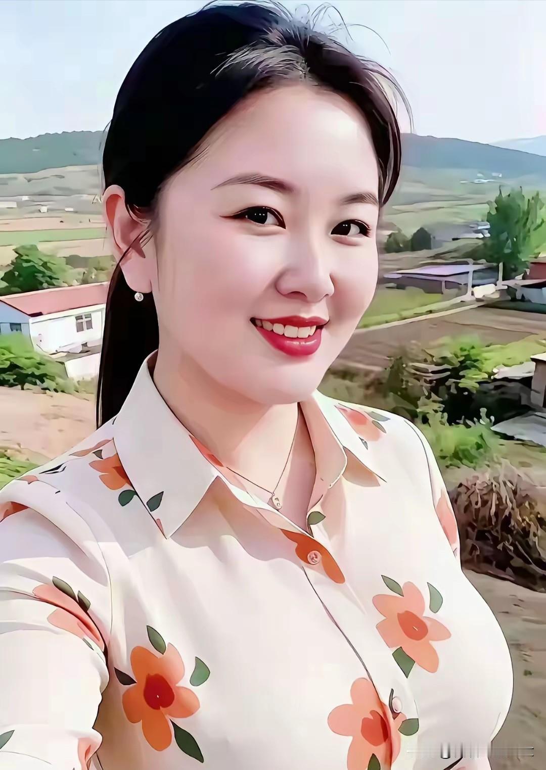 定风波·野陌妍
 
极目郊原翠色漫，晴光拂袖笑眉弯。
远岫平畴村落静，风定，一身